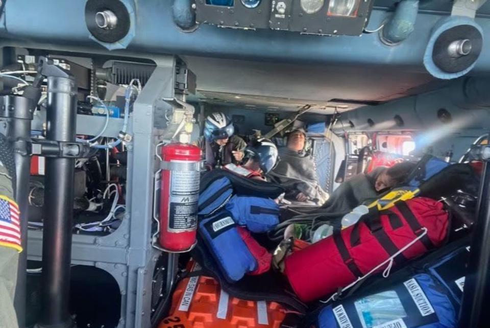 The men survived roughly 24 hours in the water (US Coast Guard Heartland)