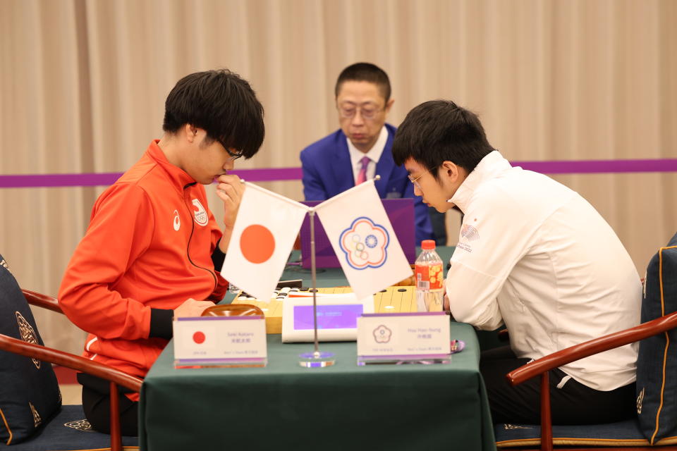 圍棋許皓鈜在男子團體奪勝，中華隊無緣銅牌。中華奧會提供