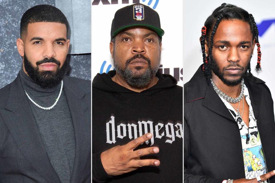 <p>Karwai Tang/WireImage; Santiago Felipe/Getty; Frazer Harrison/Getty</p> Drake; Ice Cube; Kendrick Lamar