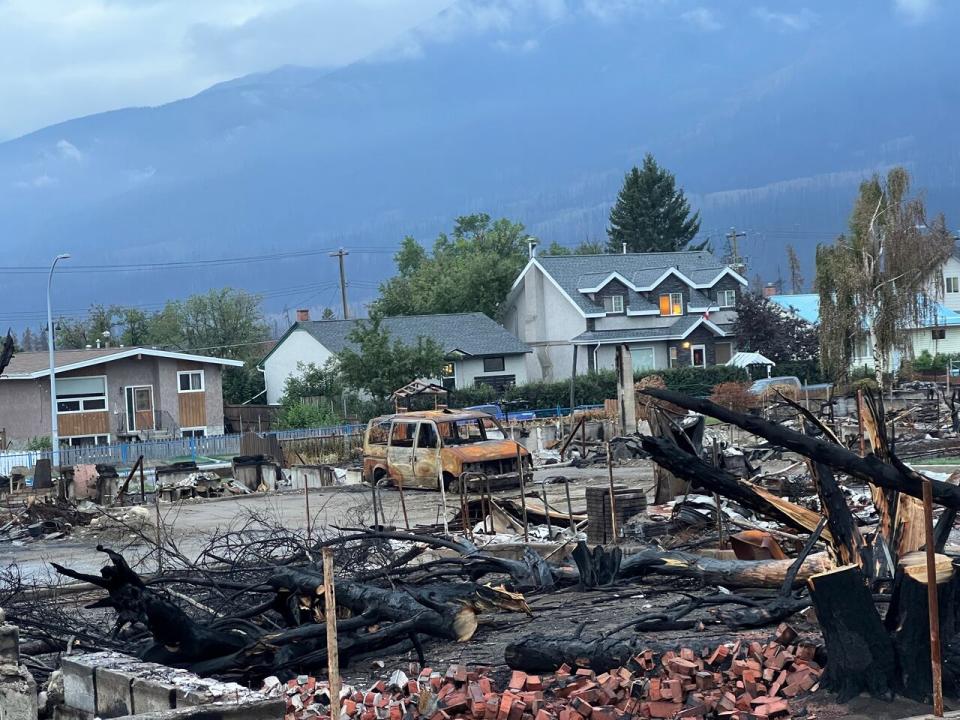 About one-third of the buildings in Jasper were destroyed from a wildfire in July, 2024.  