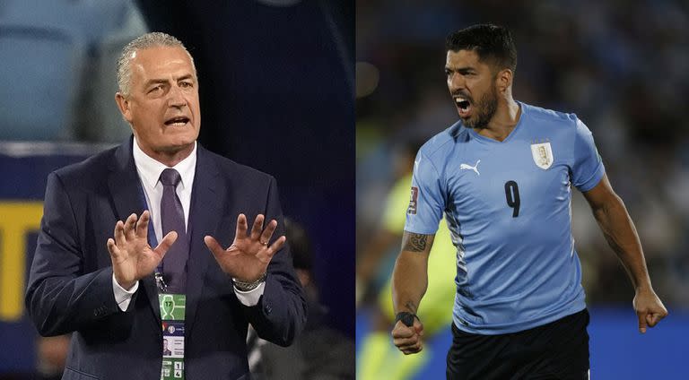 Gustavo Alfaro (Ecuador) y Luis Suárez (Uruguay) pueden conseguir esta noche la clasificación para el Mundial Qatar 2022,