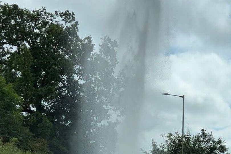 The huge eruption of water on Longhurst Lane