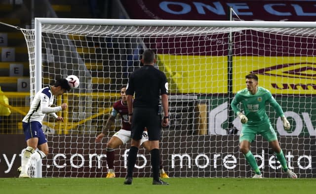 Son Heung-min heads in the winner 