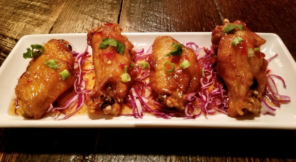 Sweet Thai chili wings from Kuay Tiew Noodles & More, Somerville.