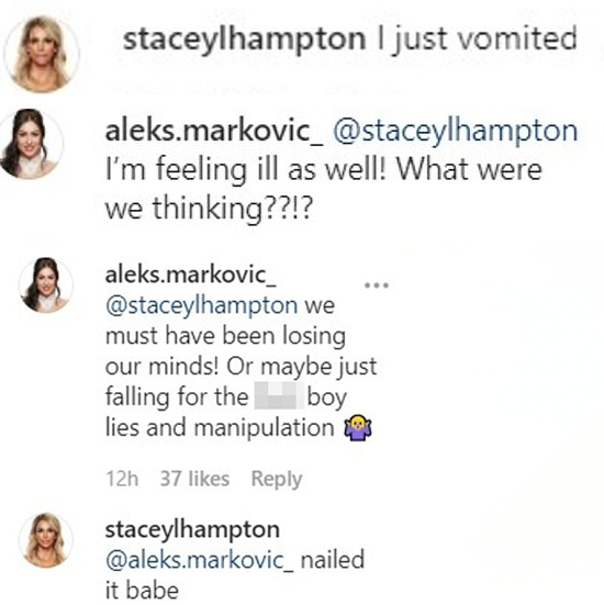 MAFS stacey and Aleks spoiler instagram