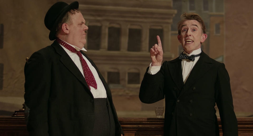 John C. Reilly as Oliver Hardy and Steve Coogan as Stan Laurel in <i>Stan & Ollie</i>. (eOne)