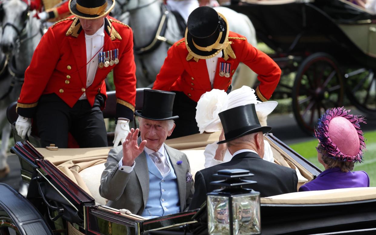 Charles III arrives at Ascot