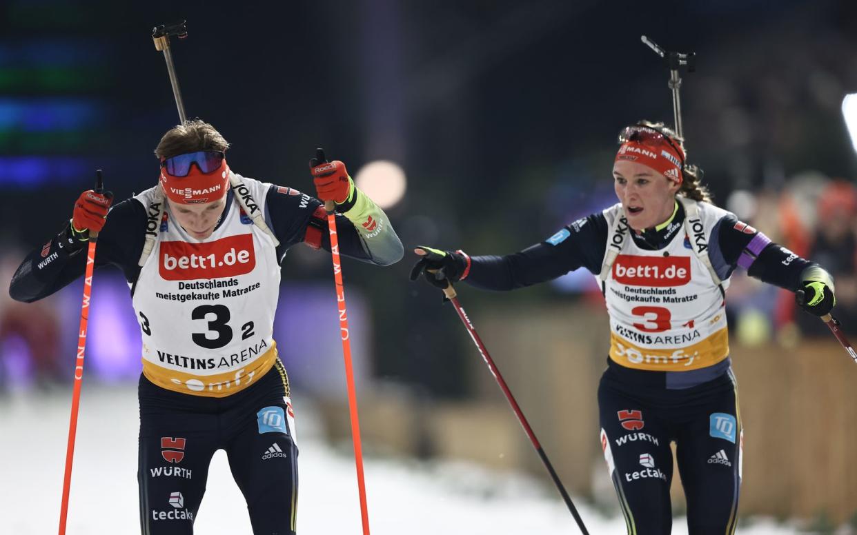 Benedikt Doll und Denise Herrmann-Wick gehen als größte deutsche Medaillen-Hoffnungen in die Biathlon-WM. (Bild: Christof Koepsel / Getty Images)