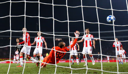 Soccer Football - Champions League - Group Stage - Group C - Crvena Zvezda v Paris St Germain - Rajko Mitic Stadium, Belgrade, Serbia - December 11, 2018 Paris St Germain's Neymar (not pictured) scores their second goal REUTERS/Marko Djurica