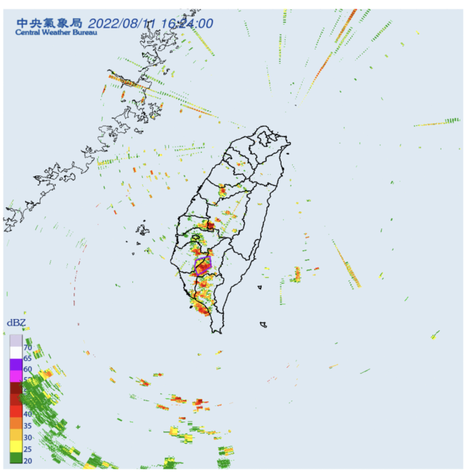 氣象局發布大雷雨訊息。(圖/中央氣象局)