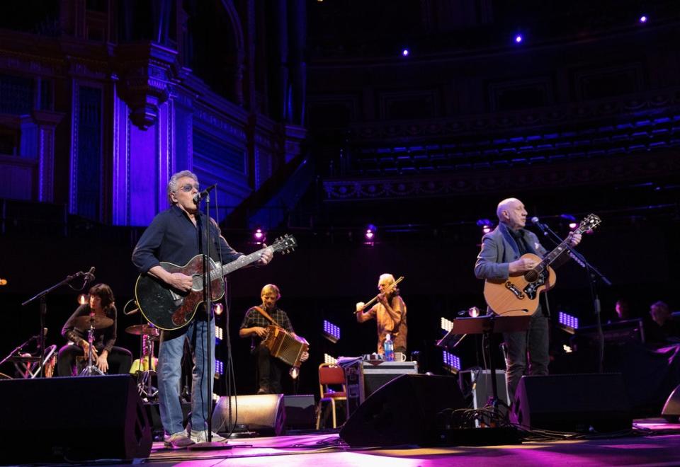 Daltrey and Townshend perform for the Teenage Cancer Trust (PA)