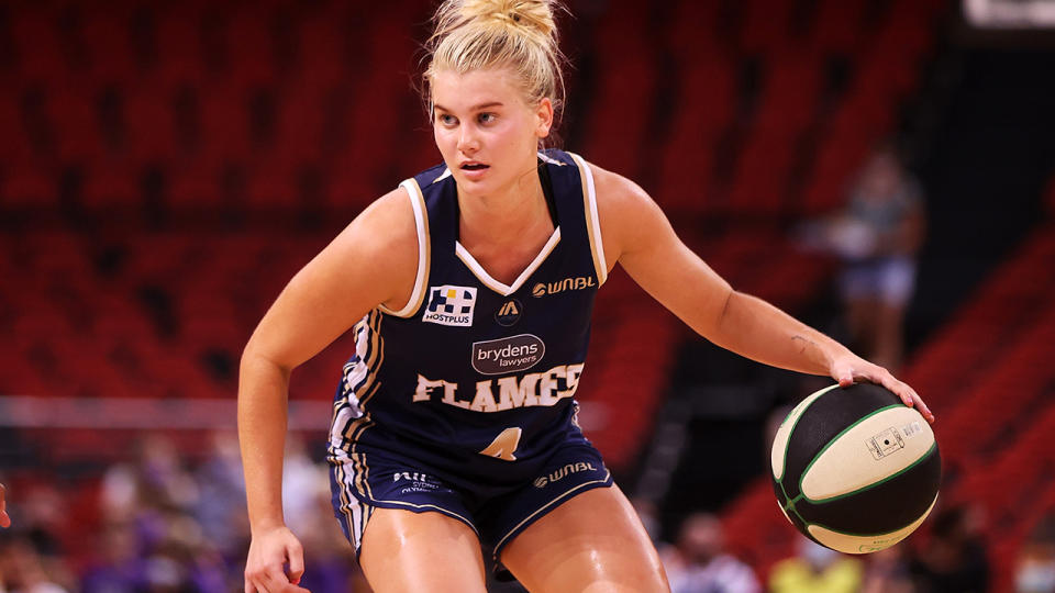 Shyla Heal earned her debut for the Opals after a strong WNBL season for the Sydney Uni Flames. (Photo by Mark Kolbe/Getty Images)