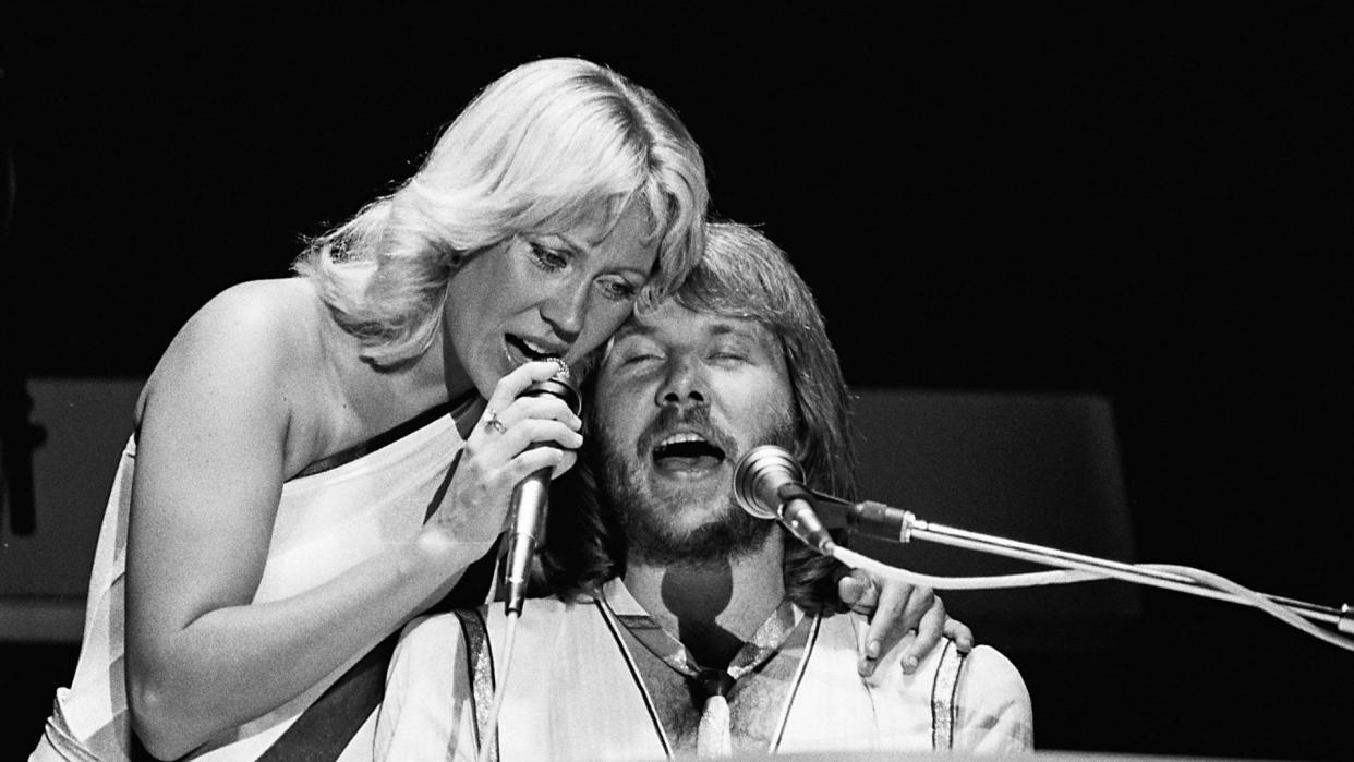 Mandatory Credit: Photo by Ibl/Shutterstock (2311487ao)Agnetha F?ltskog, Benny Andersson ABBA on tour in North America, Los Angeles, USA, September 1979ABBA.