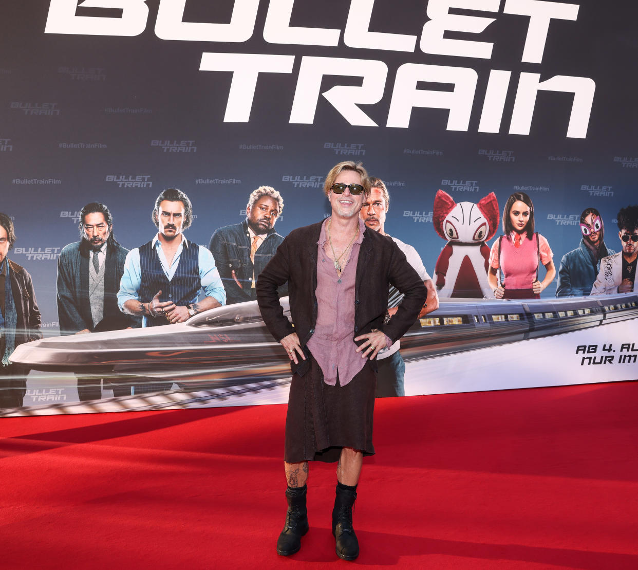 Brad Pitt attends the Bullet Train screening in Berlin 