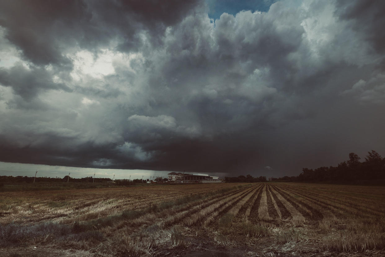 Storm Cloud Over A Farm Getty Images/sakchai vongsasiripat