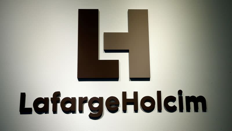 FILE PHOTO: The logo of LafargeHolcim, the world's largest cement maker, is seen in Zurich
