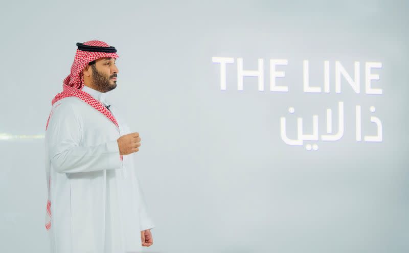 Saudi Crown Prince Mohammed Bin Salman announces a zero-carbon city called "The Line" to be built at NEOM in northwestern Saudi Arabia