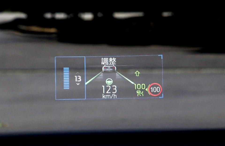 Vignale車型專屬的HUD抬頭顯示器，可顯示車速、速限標誌與ACC系統等資訊圖示，且若原廠導航開啟時還會有導航路口指引與距離等顯示訊息。