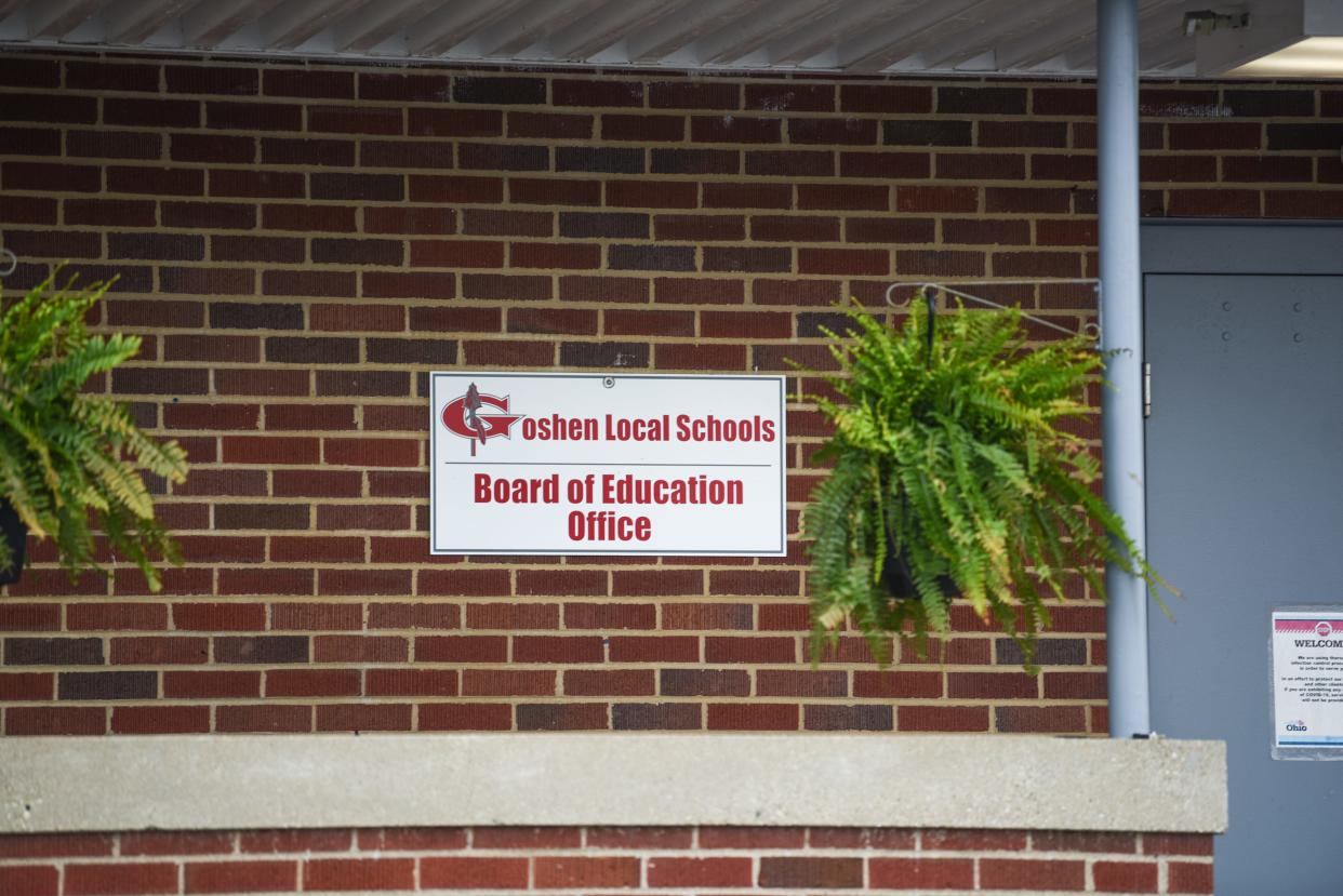Marr Cook Elementary houses the Goshen Board of Education where school board President John Gray has resigned after a child sex sting video was posted online involving him.