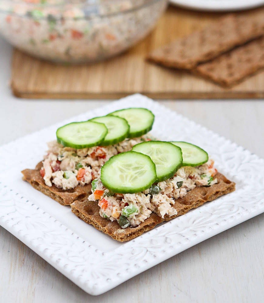 Salmon Salad Sandwich With Capers from Cookin' Canuck