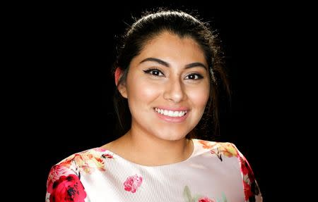 Flor Mejid from El Salvador poses for a portrait before her Canadian citizenship ceremony in Calgary, Alberta, Canada May 29, 2017. "ThereÕs lots of multiculturalism here," said Mejid. "My high school that I went to (in Canada)... there were students from the Middle East, Asia, Central America, and they all got along really well." REUTERS/Todd Korol