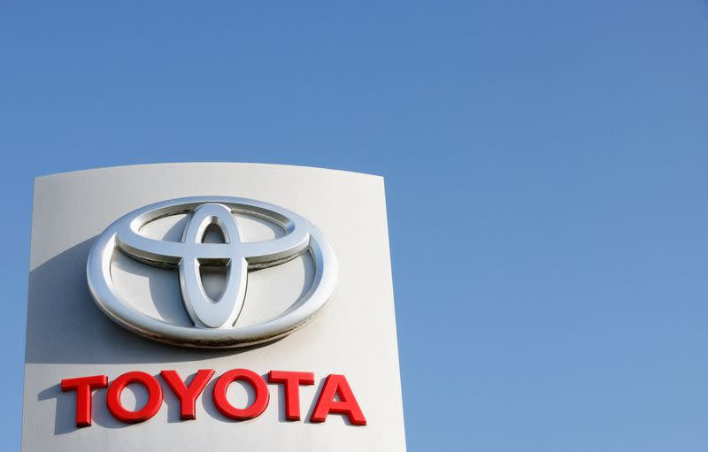 FILE PHOTO: A Toyota Logo is seen at a Toyota dealership in Zaventem