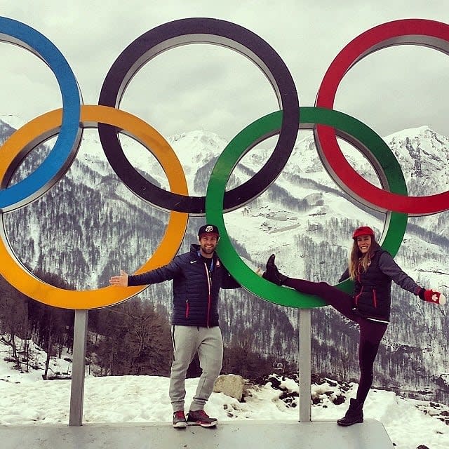 <p>travisganong: Our love is at an #olympic level!! #happyvalentinesday @mmgagnon (Photo via Instagram/travisganong) </p>