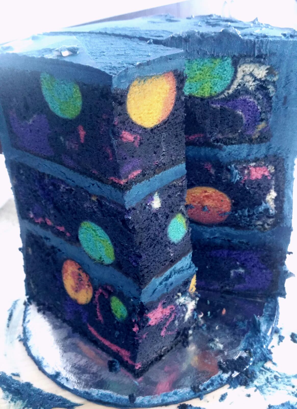 Stop what you’re doing, there’s an actual galaxy inside this birthday cake