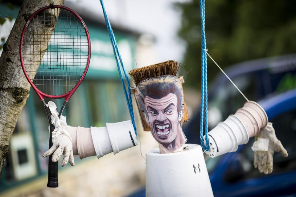 <p>Andy Murray makes an appearance at this years Settle Flowerpot Festival in Settle in the Yorkshire Dales, U.K. on Aug. 7, 2017. (Photo: Andrew McCaren/LNP/REX/Shutterstock) </p>