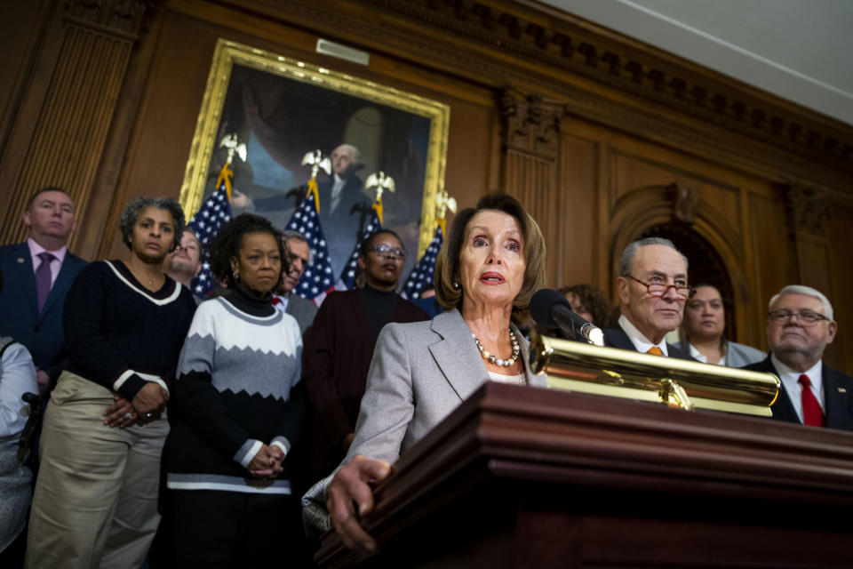 Nancy Pelosi with Chuck Schumer