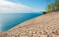 <p>Dunes rising 450 feet above the edges of Lake Michigan, countless miles of beaches, clear lakes, and spectacular views can be found at this National Lakeshore in Michigan. This park also includes many inland lakes, meadows, wetlands, and northern hardwood and conifer forests. Visitors can access most areas by car, but there is also no shortage of hiking trails.</p>