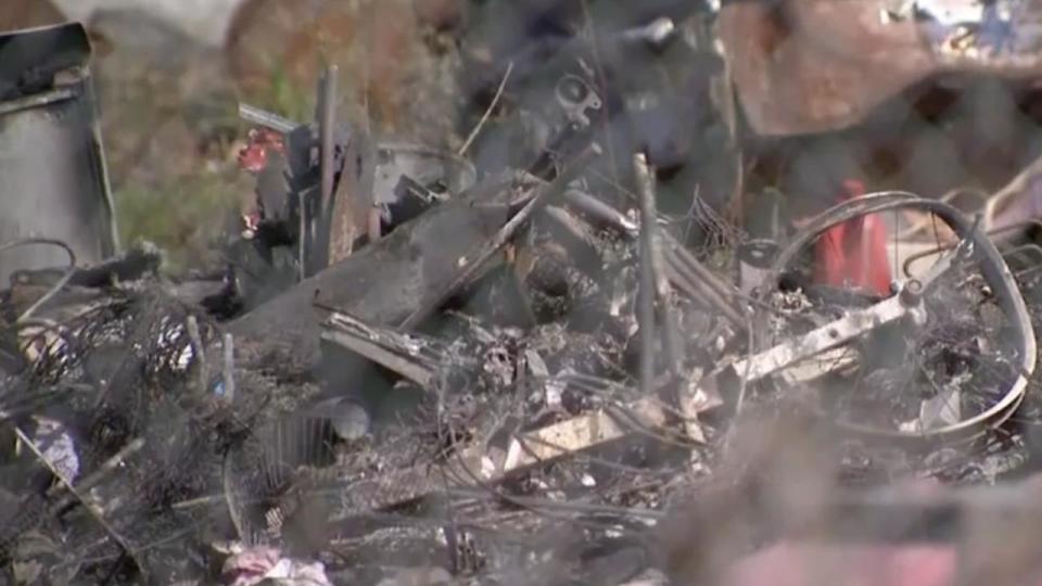 A baby and a toddler were among three people injured following a bonfire explosion in Victoria’s north on Sunday evening. Photo: 9 News