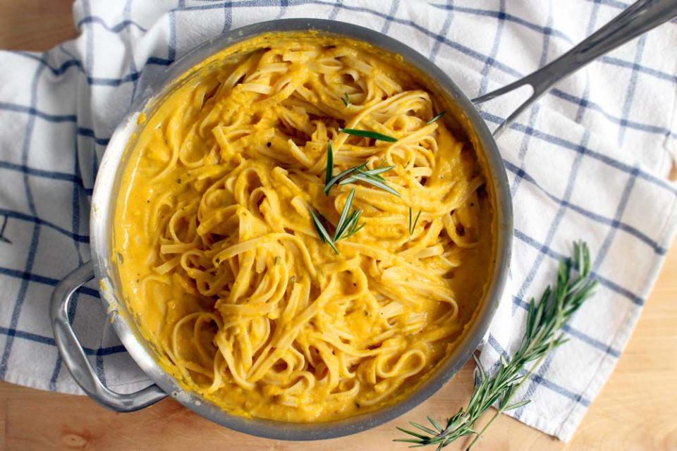 Butternut Squash, Browned Butter, and Rosemary Fettucini Alfredo