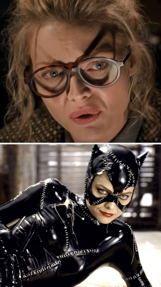 Selina Kyle's eyeglasses showing Catwoman mask