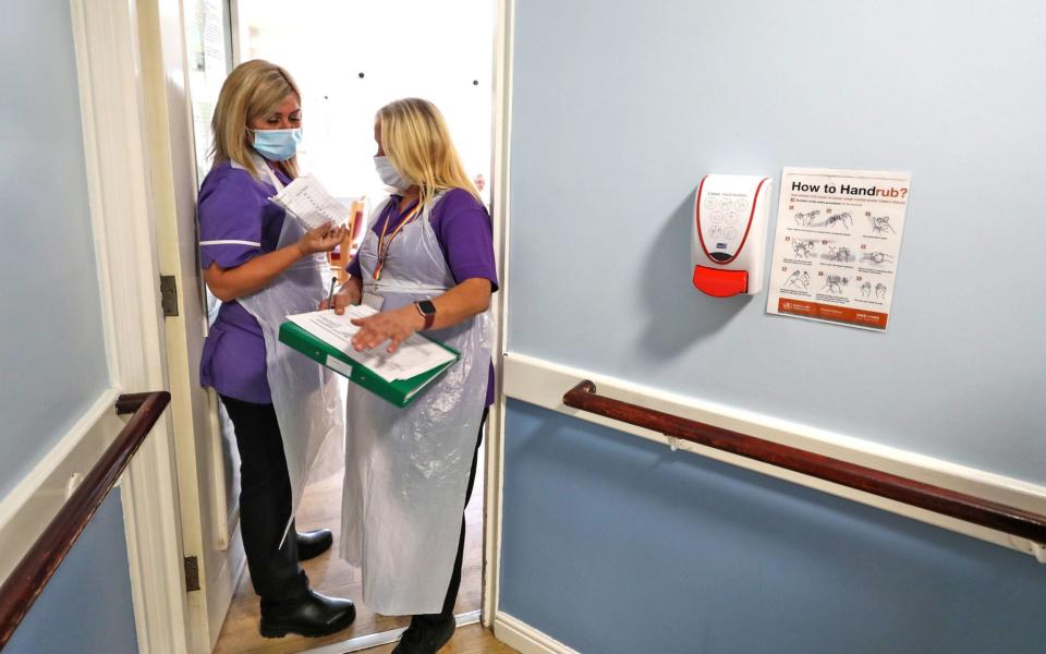 From October, people working in a Care Quality Commission-registered care home in England must have two doses of a coronavirus vaccine - Peter Byrne/PA Wire