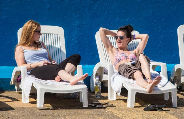 Two sunbathers