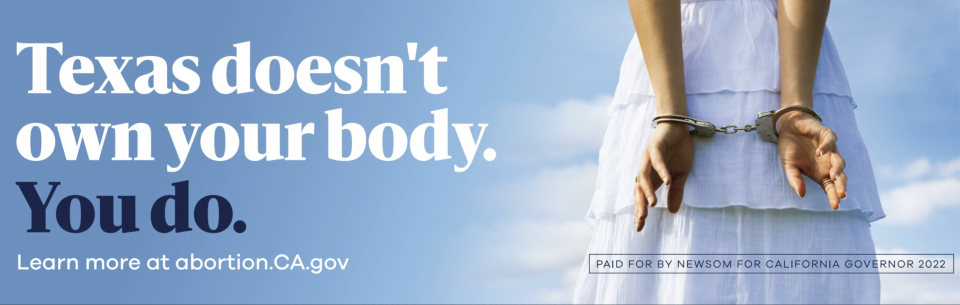 Billboard campaign ad from CA Gov. Gavin Newsom - Credit: Newsom for CA Gov. via Twitter