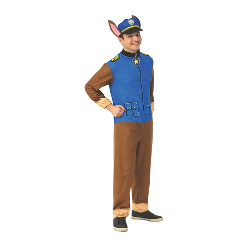 Rubie's Men's Paw Patrol Adult Chase Costume Jumpsuit, family halloween costumes 2021