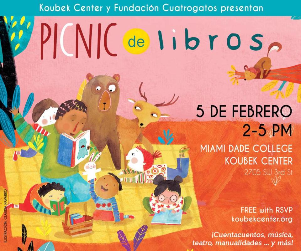 La fundación Cuatro gatos y el Koubek Center presentan: “Picnic de libros”.