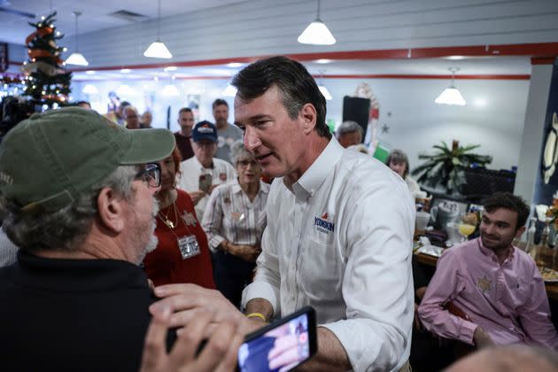 Republican Glenn Youngkin, seen here campaigning in Virginia Beach, has made education a major issue in the Virginia governor’s race, putting him within striking distance of former Democratic Gov. Terry McAuliffe. (Photo: Anna Moneymaker via Getty Images)