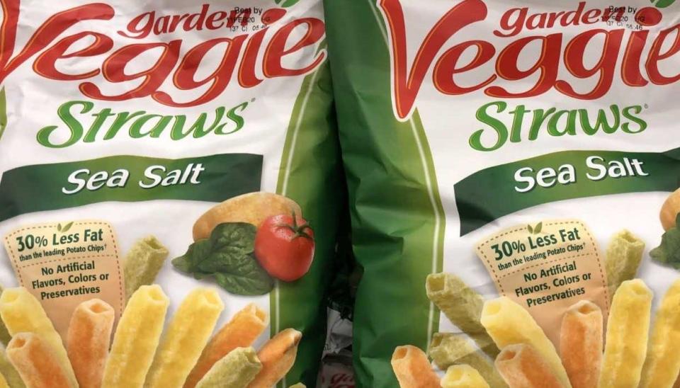 Garden Veggie Straws come in flavors like Sea Salt, Cheddar Cheese and Zesty Ranch.