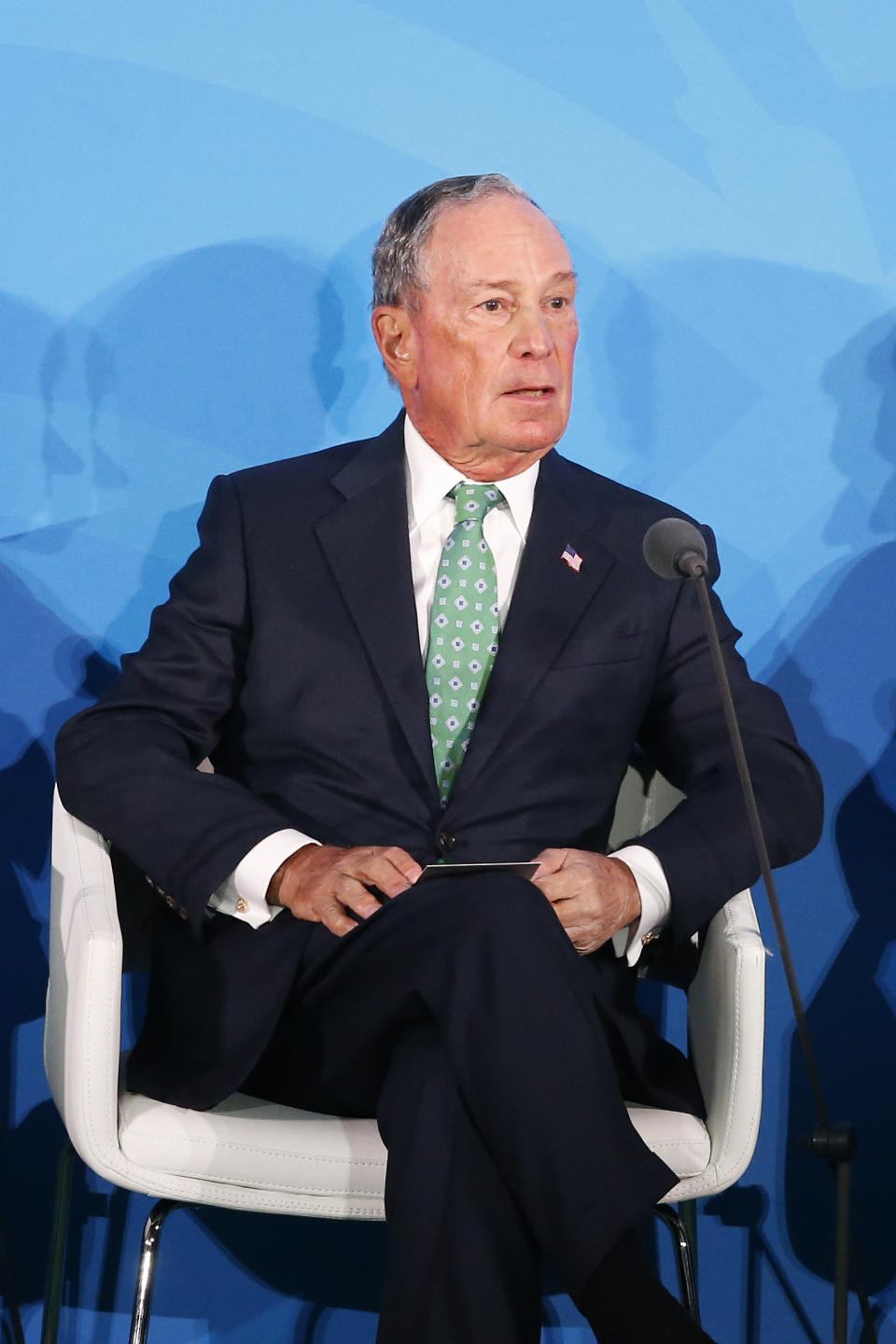 Special Envoy for Climate Action Michael Bloomberg addresses the Climate Action Summit in the United Nations General Assembly, at U.N. headquarters, Monday, Sept. 23, 2019. (AP Photo/Jason DeCrow)