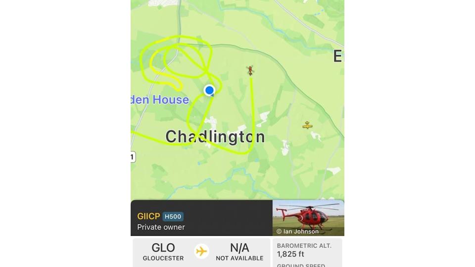 The helicopter took a strange flight path