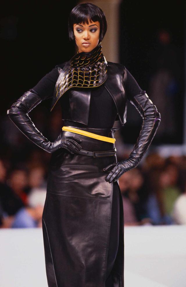 Tyra Banks walks the runway at the Yves Saint Laurent Ready to