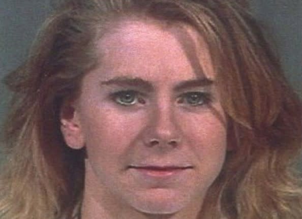 <p>Harding, who became infamous for her role in the attack of fellow figure skater Nancy Kerrigan, had this mugshot taken in 2000 after she was arrested on charges of domestic violence. (Photo credit: Law Enforcement) </p>