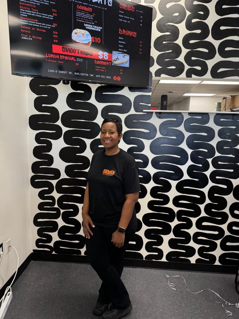 Deyea Small, an owner at Remiix, a take-out cafe in Burlington Township, is shown inside of her restaurant, which recently opened.
