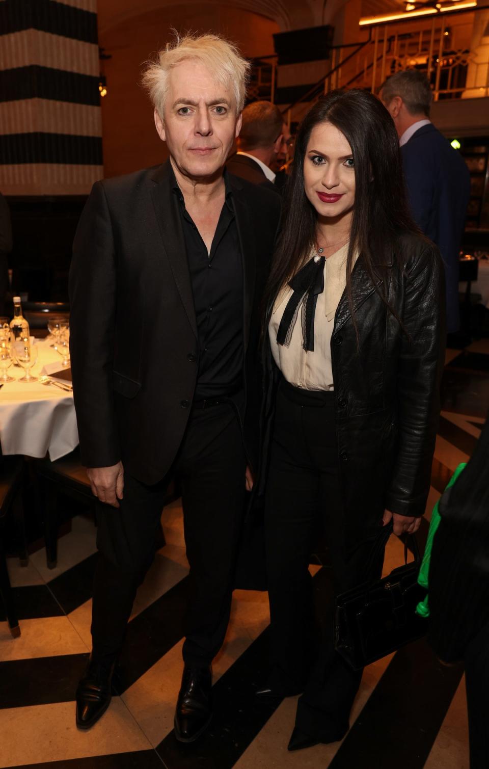 Nick Rhodes and Alexandra Stama attend The Wolseley (Getty)