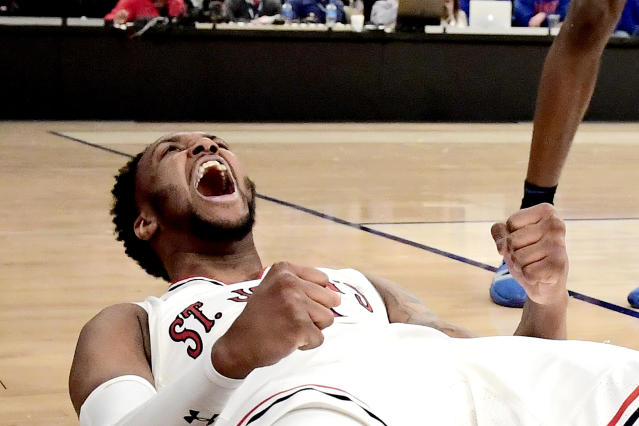 NEW YORK, NEW YORK - MARCH 13:  Shamorie Ponds #2 of the St. John's Red Storm celebrates a basket and drawing the foul against the DePaul Blue Demons during the first round of the 2019 Big East men's basketball tournament at Madison Square Garden on March 13, 2019 in New York City. (Photo by Steven Ryan/Getty Images)