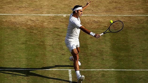 Federer is on track for an eighth Wimbledon title. Pic: Getty