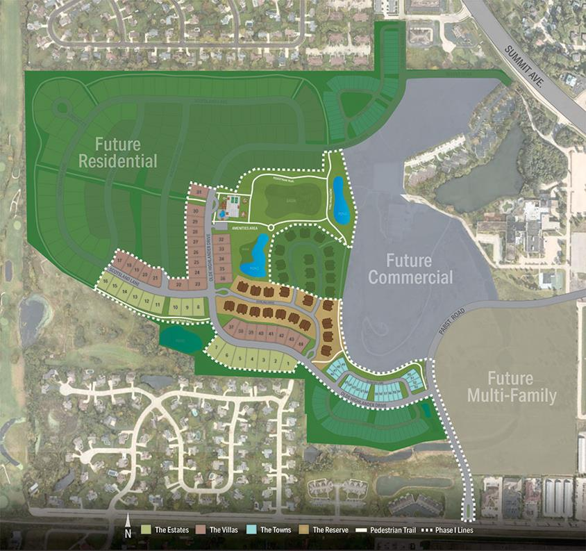 This aerial map rendering shows the concept for the Olde Highlander residential development in the Olympia Fields area in Oconomowoc. Neumann Developments Inc. has broken ground for the first phase of the project. The company will also be involved with the adjoining commercial development.